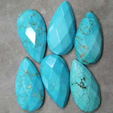 18X35MM FACETED PEAR CABOCHON STABILIZED TQ(2PCS/BAG)